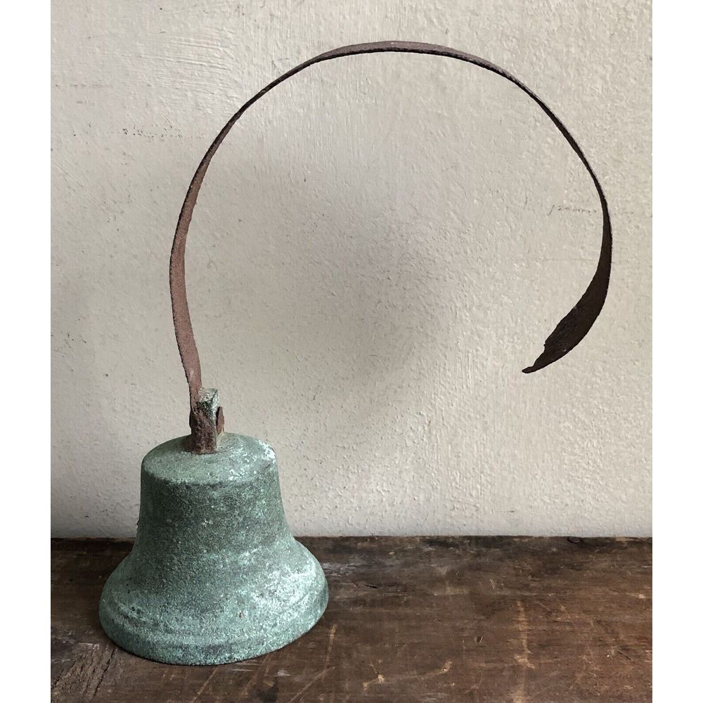 Antique Servant's or Shop/ Store Bell 7.5" X 6.5" Unknown Metal - Brass?